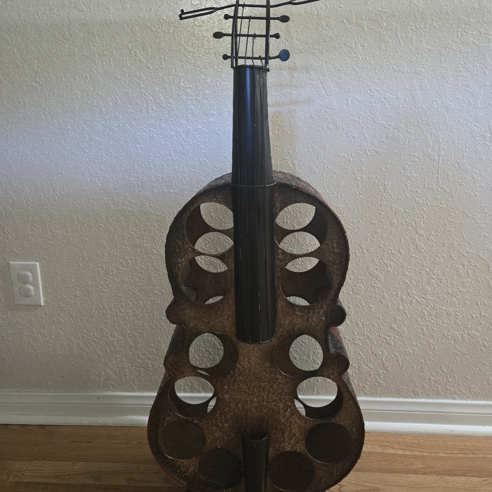 Vintage guitar wine holder stand